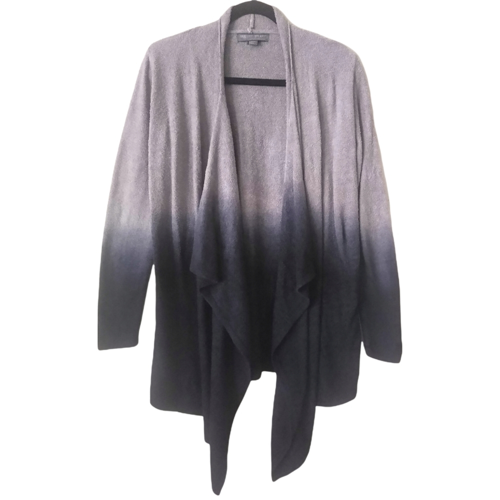 Barefoot Dreams Womens Calypso Grey Ombre Bamboo Chic Lite Knit Open Cardigan SM